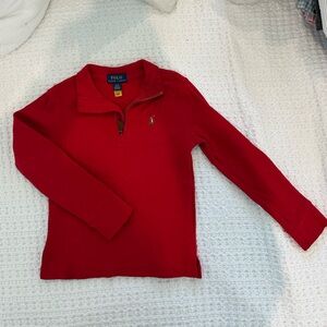 Boys 4T Polo by Ralph Lauren Red Kids Quarter Zip
